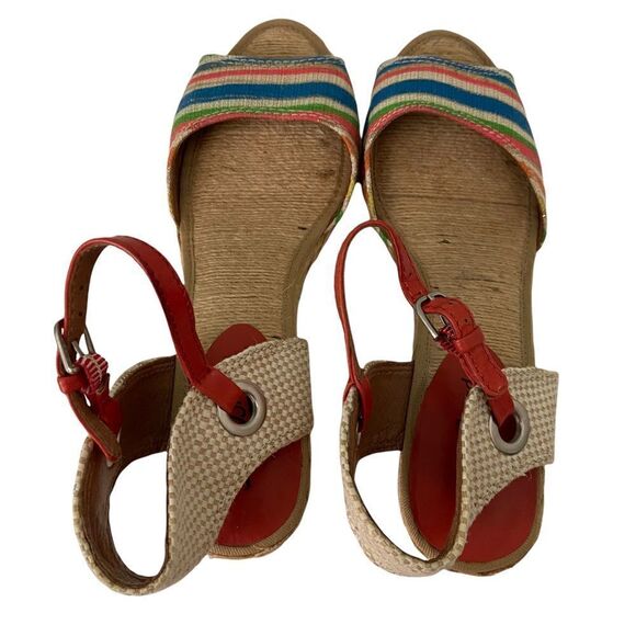 Lucky Brand Kyndra Multi-Color Espadrille Wedge Sandal in Size 8M - Picture 6 of 12